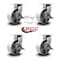 Service Caster 8'' Extra Heavy Duty Semi Steel Cast Iron Caster Set 4 Brakes 2 Swivel Locks, 4PK CRAN-SCC-KP92S830-SSR-SLB-BSL-2-SLB2 - alternate 3